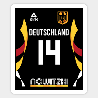 Dirk Nowitzki Retro Germany Euro National Basketball Fan Design Magnet